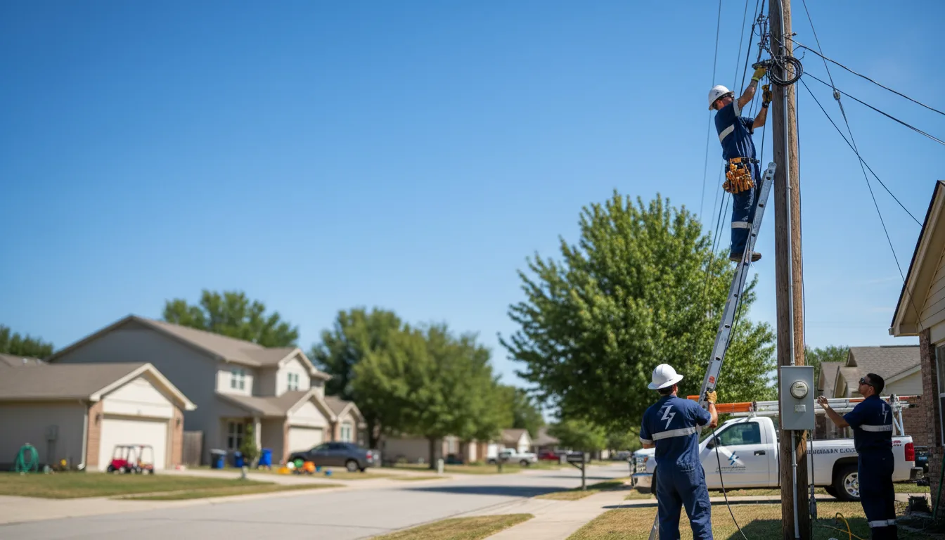 Residential electrician providing installation services in Pocola, OK